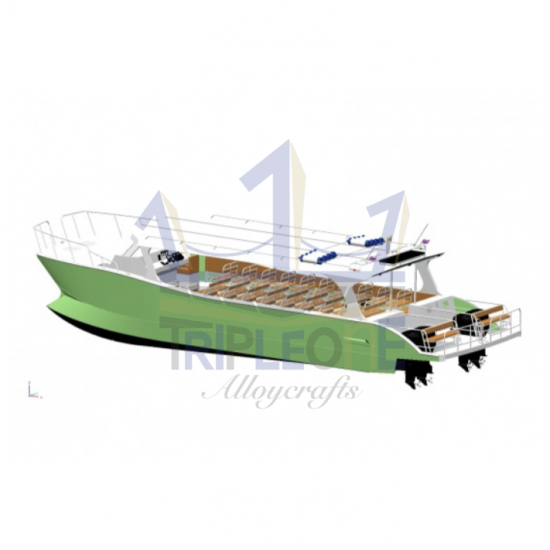 เรือทุ่นอลูมิเนียมแคททามาราน รุ่น Double Bullet - อู่ต่อเรือ ตองหนึ่ง ภูเก็ต - เรือทุ่นอลูมิเนียมแคททามาราน รุ่น Double Bullet  เรือตกปลา  เรือแคททามาราน  เรืออลูมิเนียม 